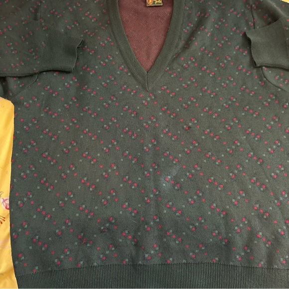 Vintage Bobby Jones Men's Sweater Size Medium Italy 100% Wool V Neck - Beautiful - Picture 4 of 9